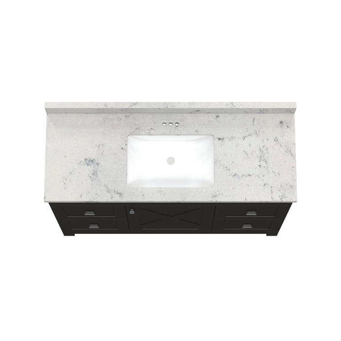 Torretta - 48" x 19" CANADIAN, Dark Chocolate Bathroom Vanity with Cultured Marble Top (Copy) (Copy)