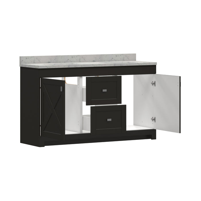 Torretta - 60" x 19" CANADIAN, Dark Chocolate Bathroom Vanity with Cultured Marble Top (Copy) (Copy) (Copy)