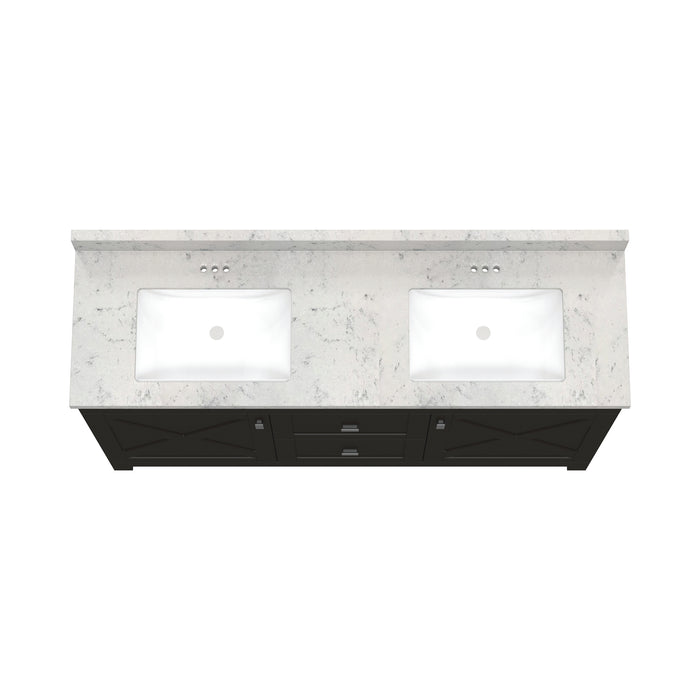 Torretta - 60" x 19" CANADIAN, Dark Chocolate Bathroom Vanity with Cultured Marble Top (Copy) (Copy) (Copy)