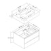 AQUA-36" LIGHT GREY OAK Wall Mount Vanity with Sintered Stone Top - Construction Commodities Supply Inc.