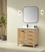 Rose- 42" Antique Oak ,Left Side Sink, Solid Wood Floor Standing Modern Bathroom Vanity, Quartz Countertop. - Construction Commodities Supply Inc.
