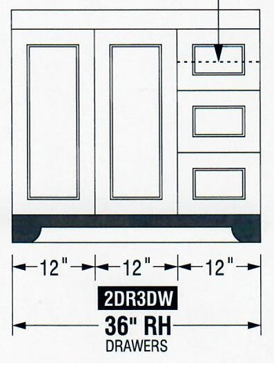 CANADIAN MAPLE - 36" , Natural Stain Bathroom Vanity With Quartz Countertop.