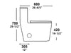LUVIA 2184 - Premium Quality ceramic one piece elongated toilet with skirted trapway **PICK UP IN STORE ONLY** - Construction Commodities Supply Inc.