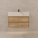 AQUA-32" LIGHT OAK Wall Mount Vanity with Sintered Stone Top - Construction Commodities Supply Inc.