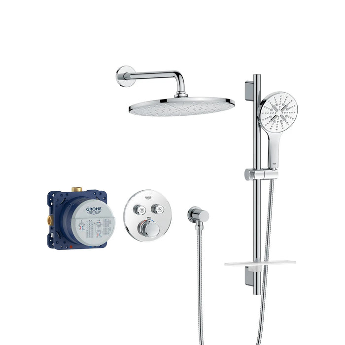 GROHE -RAINSHOWER SmartControl Thermostatic Dual Function Round Shower Kit