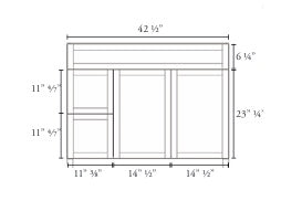 CLASSIC 42 Inch Bathroom Vanity, Canadian Made Natural Oak with Quartz Countertop, Left Side Drawers