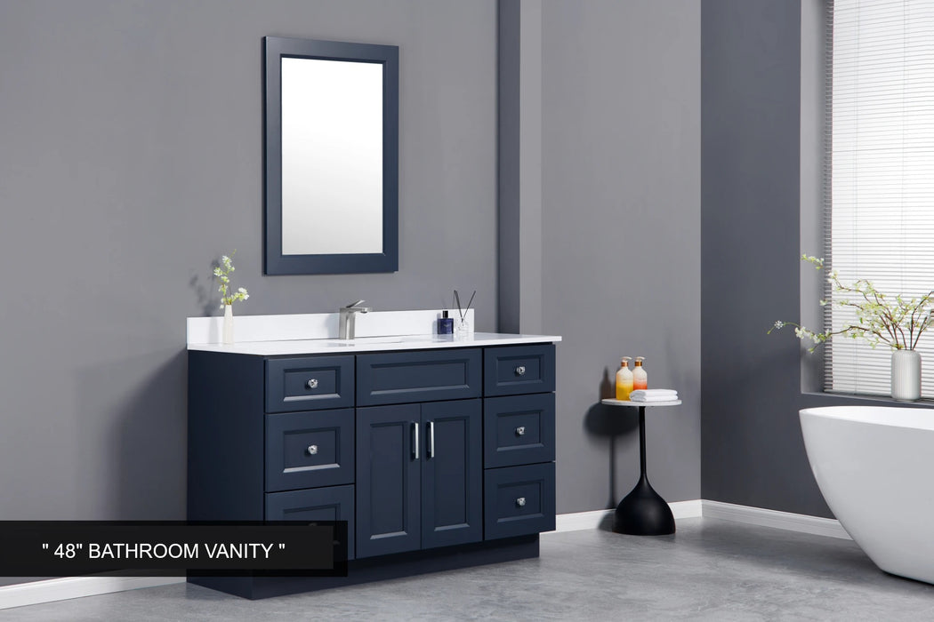 Nova- 48"  Bathroom Vanity (6 colors ) With Quartz Countertop