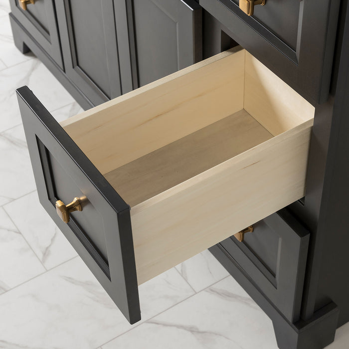 Stonewood - SHALLOW DEPTH , 48" x 18.5"  Solid Wood Canadian Made Bathroom Vanity With Quartz Countertop ( Available in 7 Colors )