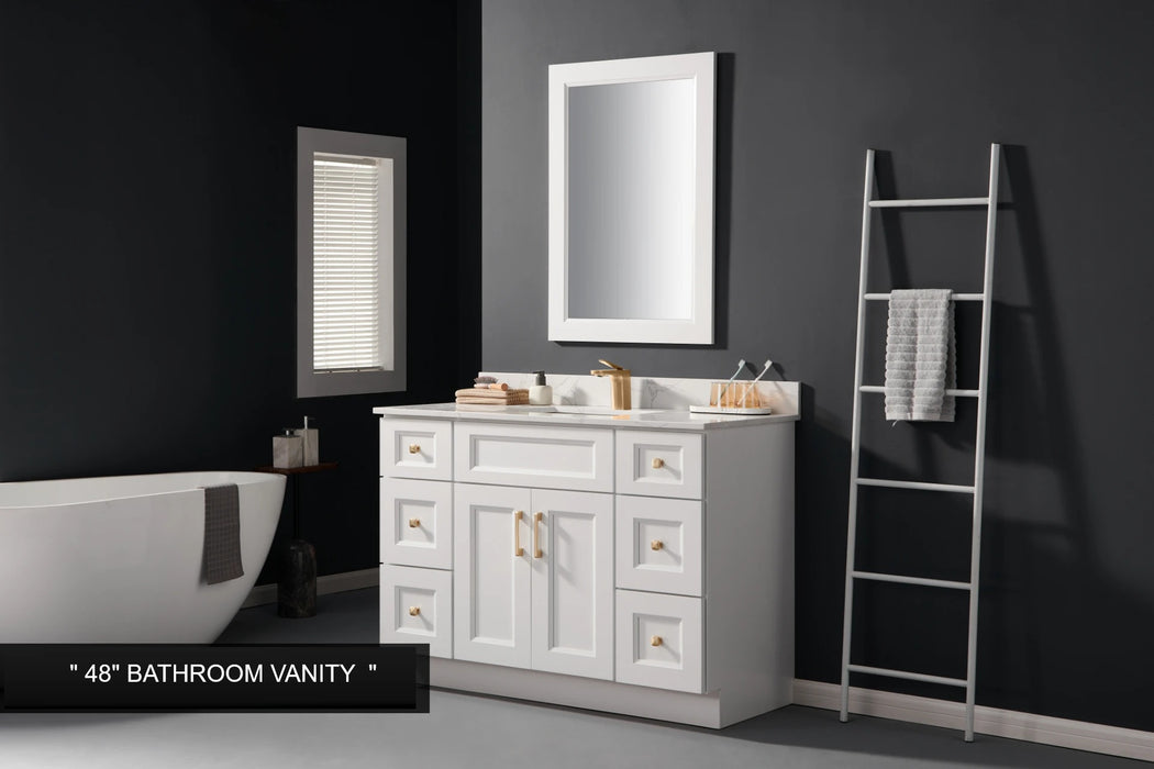 Nova- 48"  Bathroom Vanity (6 colors ) With Quartz Countertop