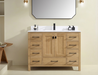 Rose - 48", Antique Oak, Floor Standing Modern Bathroom Vanity, Quartz Countertop ( PRE-ORDER NOW , ETA: 2026-06-10) - Construction Commodities Supply Inc.