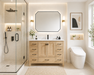 Rose - 48", Antique Oak, Floor Standing Modern Bathroom Vanity, Quartz Countertop ( PRE-ORDER NOW , ETA: 2026-06-10) - Construction Commodities Supply Inc.