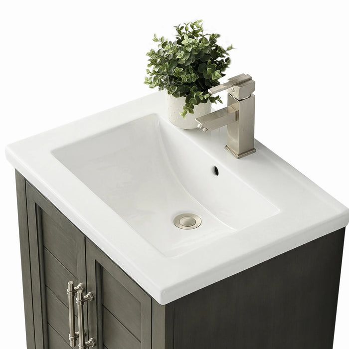 Modena , 30" x 18" Silver Grey Freestanding Bathroom Vanity