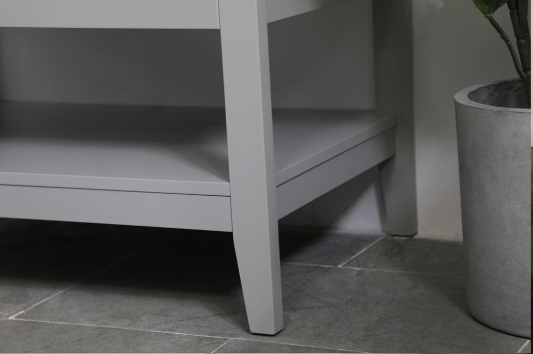 ELEGANT  30"x 19" Grey , Floor Standing Modern Bathroom Vanity, Quartz Countertop