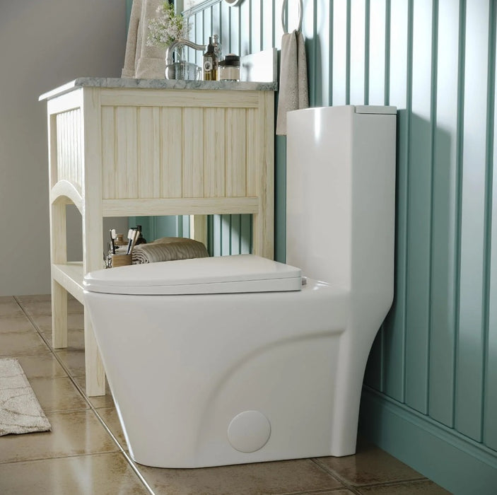 KODAEN 6654 , One-Piece Elongated Dual-Flush Toilet  ** PICK UP IN STORE ONLY**