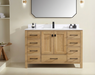 Rose- 54"  Antique Oak , Solid Wood Floor Standing Modern Bathroom Vanity, Quartz Countertop ( PRE-ORDER NOW , ETA: 2026-06-10) - Construction Commodities Supply Inc.