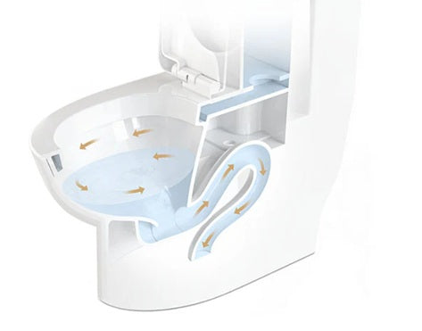 AQUA- 10016 White Dual-Flush Siphonic One-Piece Toilet ** PICK UP IN STORE ONLY**