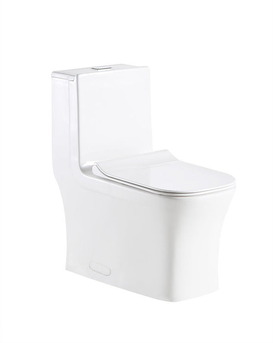 ALTA SERIES- LIRO, WHITE One Piece Fully Skirted, Square toilet 12" Rough
