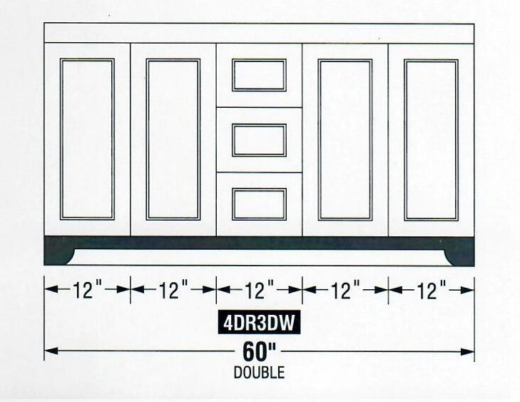 CANADIAN MAPLE - 60" Double Sink , Loft Stain Bathroom Vanity With Quartz Countertop. - Construction Commodities Supply Inc.