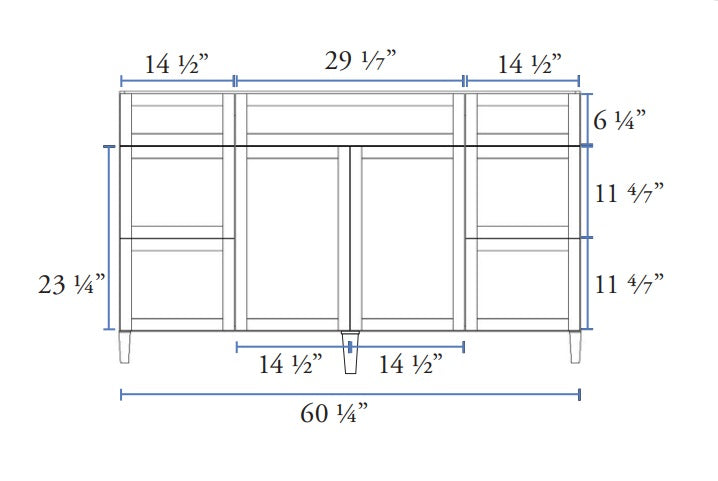 Classic- 60" Single Sink Canadian Made Bathroom Vanity With Quartz Countertop