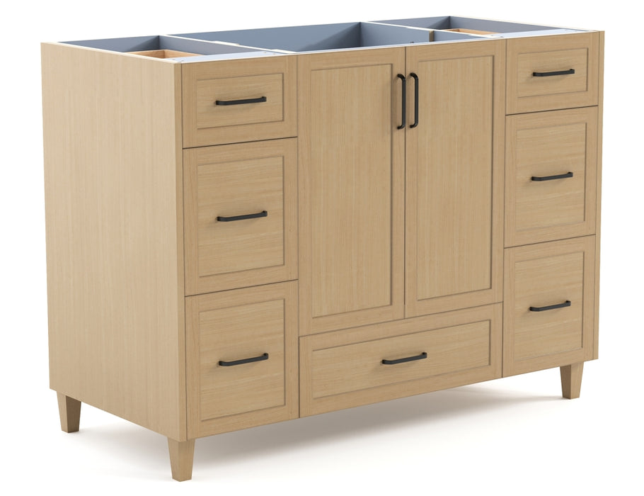 Classic- 60" Single Sink Canadian Made Bathroom Vanity With Quartz Countertop & 7 Drawers