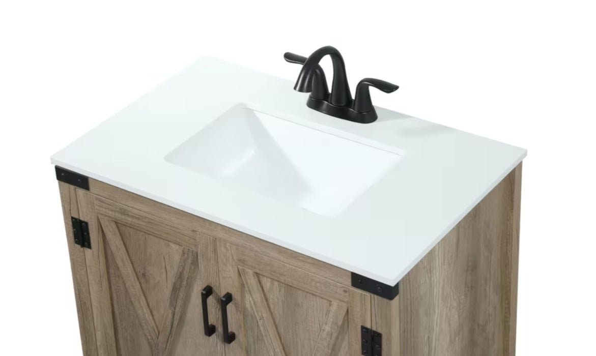 HILCREST - 30" Floor Standing Bathroom Vanity, Quartz Countertop ( 2 colors available)