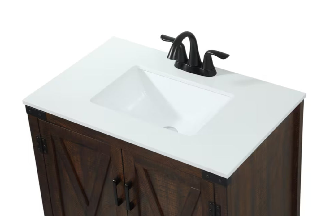 HILCREST - 30" Floor Standing Bathroom Vanity, Quartz Countertop ( 2 colors available)