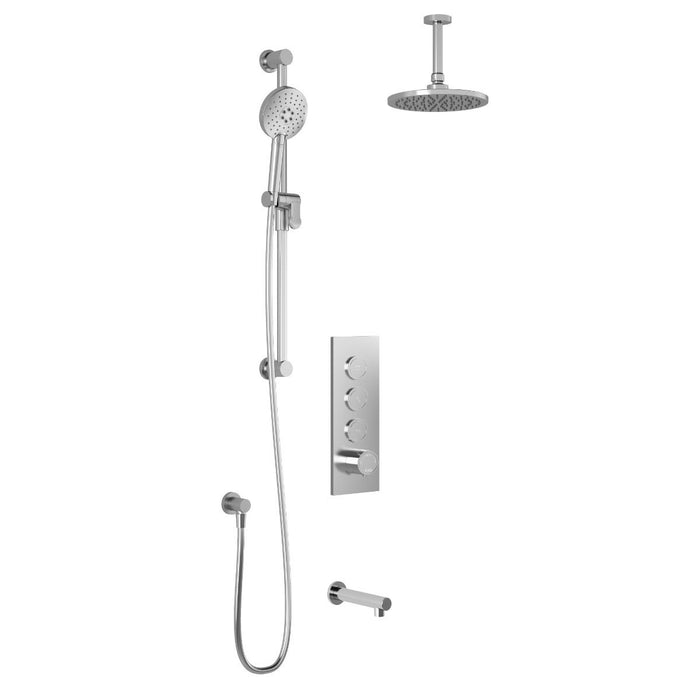 KALIA - ROUNDONE TB3 SHOWER SYSTEMS  WITH WALL ARM or CEILING ARM- CHROME