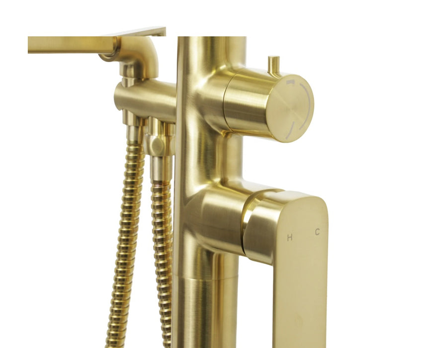 KODAEN-F711127, Brushed Gold Free standing Bathtub Faucet