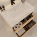 AQUA-40" NATURAL OAK Wall Mount Vanity with Sintered Stone Top - Construction Commodities Supply Inc.