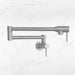 STYLISH-ASTI Wall Mount Pot Filler Folding Stretchable with Single Hole Two Handles -STANLESS STEEL - Construction Commodities Supply Inc.