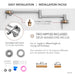 STYLISH-ASTI Wall Mount Pot Filler Folding Stretchable with Single Hole Two Handles -STANLESS STEEL - Construction Commodities Supply Inc.
