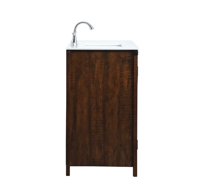HILCREST-42" Expresso , Floor Standing Modern Bathroom Vanity, Quartz Countertop