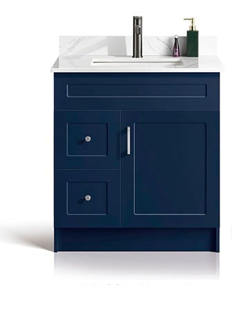 Violet -30" ,HDF Free standing Bathroom Vanity With Quartz Countertop ( available in 3 colors)