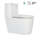 LUVIA 2184 - Premium Quality ceramic one piece elongated toilet with skirted trapway **PICK UP IN STORE ONLY** - Construction Commodities Supply Inc.