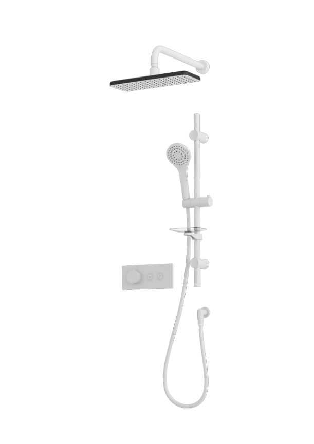 Rubi ON Thermostatic shower system White/Black — Construction