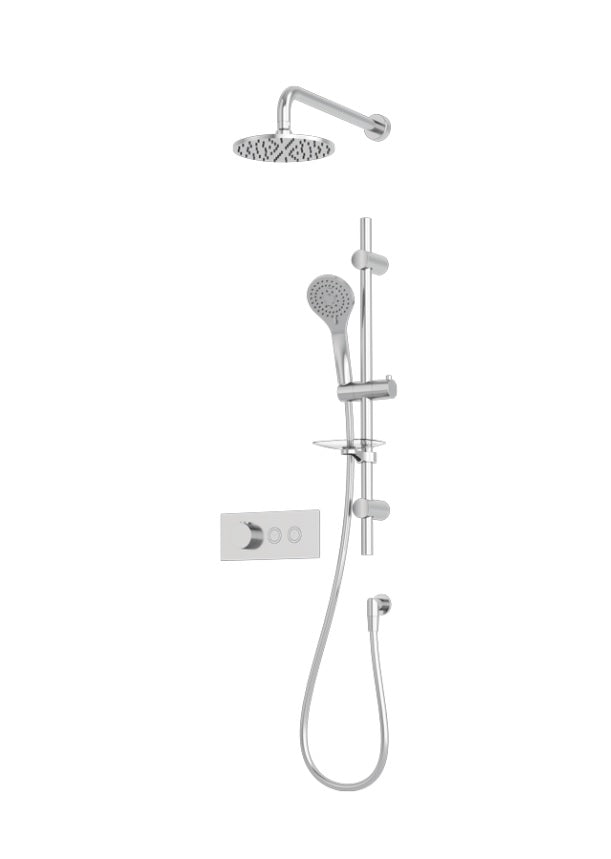 Rubi ON Thermostatic Round shower system Chrome — Construction