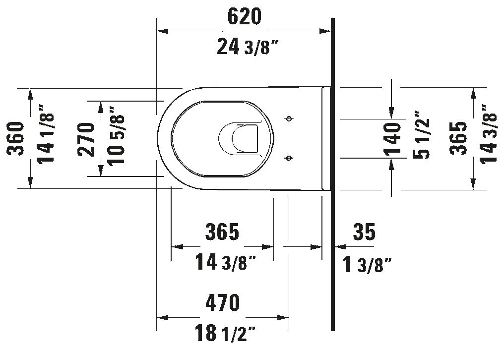 Duravit Starck 3 Wall Hung Toilet(FULL SET )