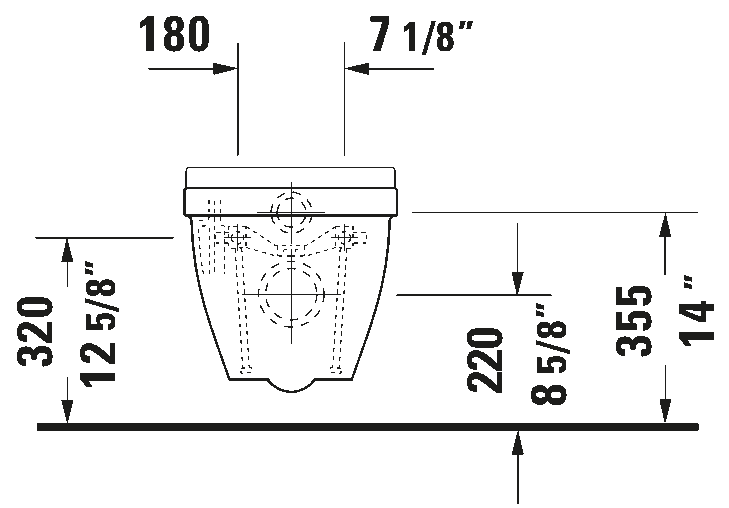 Duravit Starck 3 Wall Hung Toilet(FULL SET )