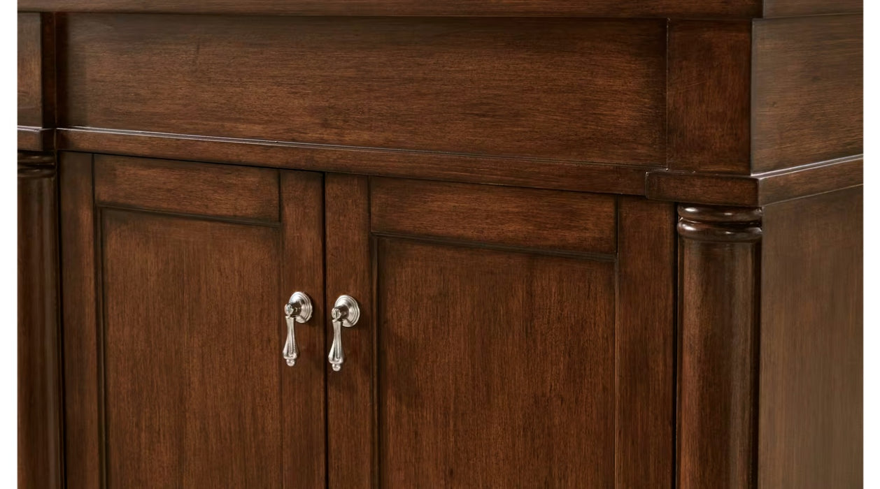 MODORA- 30" Walnut , Floor Standing Bathroom Vanity, Quartz Countertop