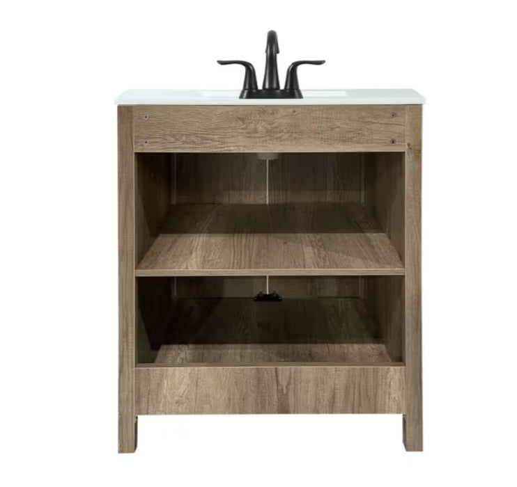 HILCREST - 30" Floor Standing Bathroom Vanity, Quartz Countertop ( 2 colors available)