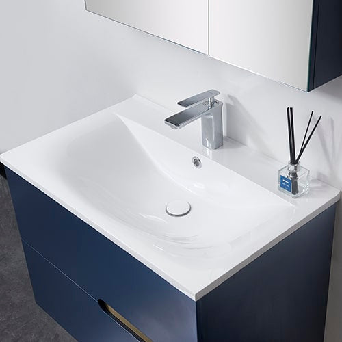 Orans 24” Single Bathroom Vanity with Artificial Stone Basin in Navy Blue