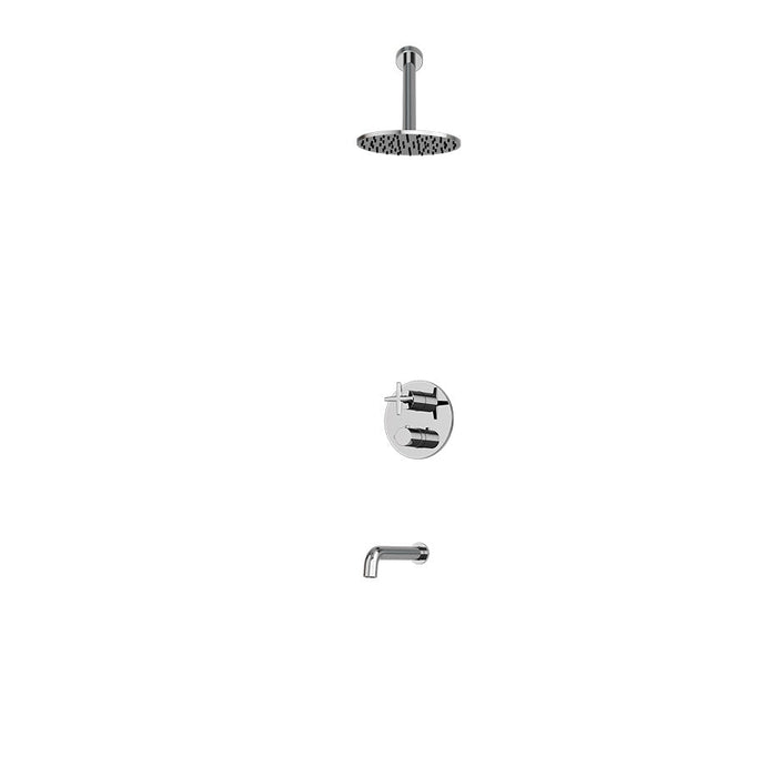 Rubi- Lexa 2 Way, Pressure balanced shower kit ( Ceiling arm - Available in 3 finishes)