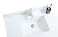 Aura - 30"  Navy Blue, Floor Standing Modern Bathroom Vanity, White Quartz Top - Construction Commodities Supply Inc.