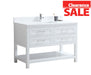 CCS301 - 48" White, Floor Standing Bathroom Vanity, White Quartz Countertop, Brushed Nickel Hardware***PICK UP ONLY *** - Construction Commodities Supply Inc.