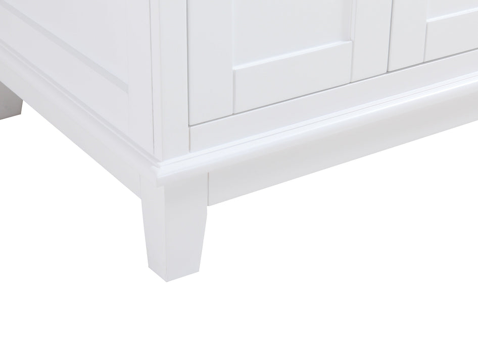 CCS501 - 42" White, Floor Standing Modern Bathroom Vanity, White Quartz Countertop