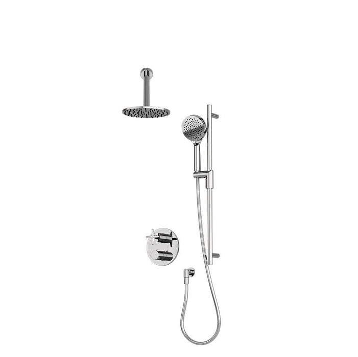Rubi- Lexa 2 Way,1/2'' thermostatic shower kit ( Ceiling arm - Available in 3 finishes )