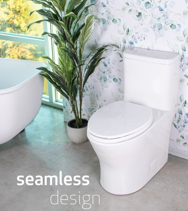 FLUID -Citi Rimless One Piece Comfort Height Elongated Toilet,**PICK UP IN STORE ONLY **