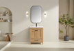 Rose- 24" x 18" Antique Oak , Solid Wood Floor Standing Modern Bathroom Vanity ( PRE-ORDER NOW , ETA: 2026-06-10) - Construction Commodities Supply Inc.