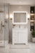 CLASSIC- 30" Solid wood Bathroom Vanity (6 COLORS AVAILABLE) With Quartz Countertop / Left Side Drawers - Construction Commodities Supply Inc.