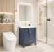ROSE- 30"x18" Navy Blue , Solid Wood Floor Standing Modern Bathroom Vanity - Construction Commodities Supply Inc.